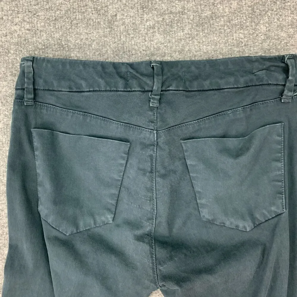 J Brand Anja Jeans Womens 25 Slate Luxe Sateen Cuffed Ankle Cropped Mid Rise